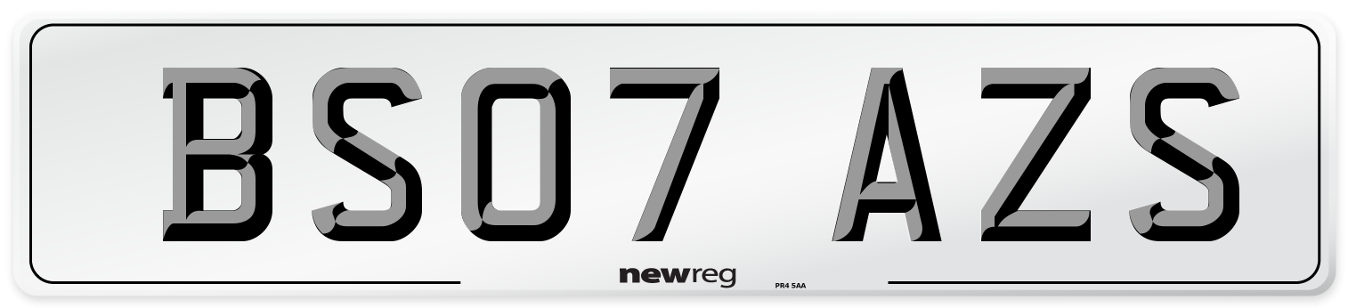 BS07 AZS Number Plate from New Reg